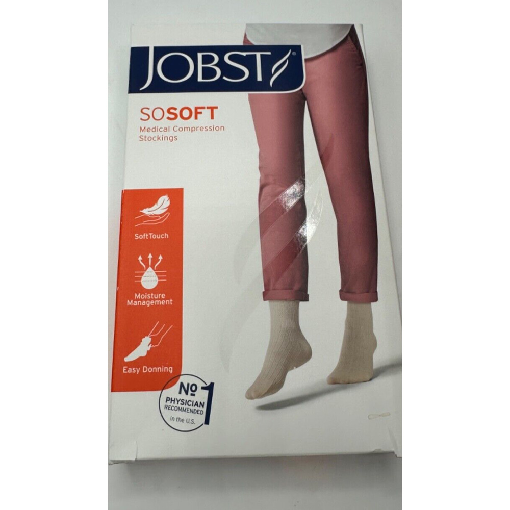 Jobst So Soft 20-30 mmHg Compression Stockings Size M Knee CT Sand